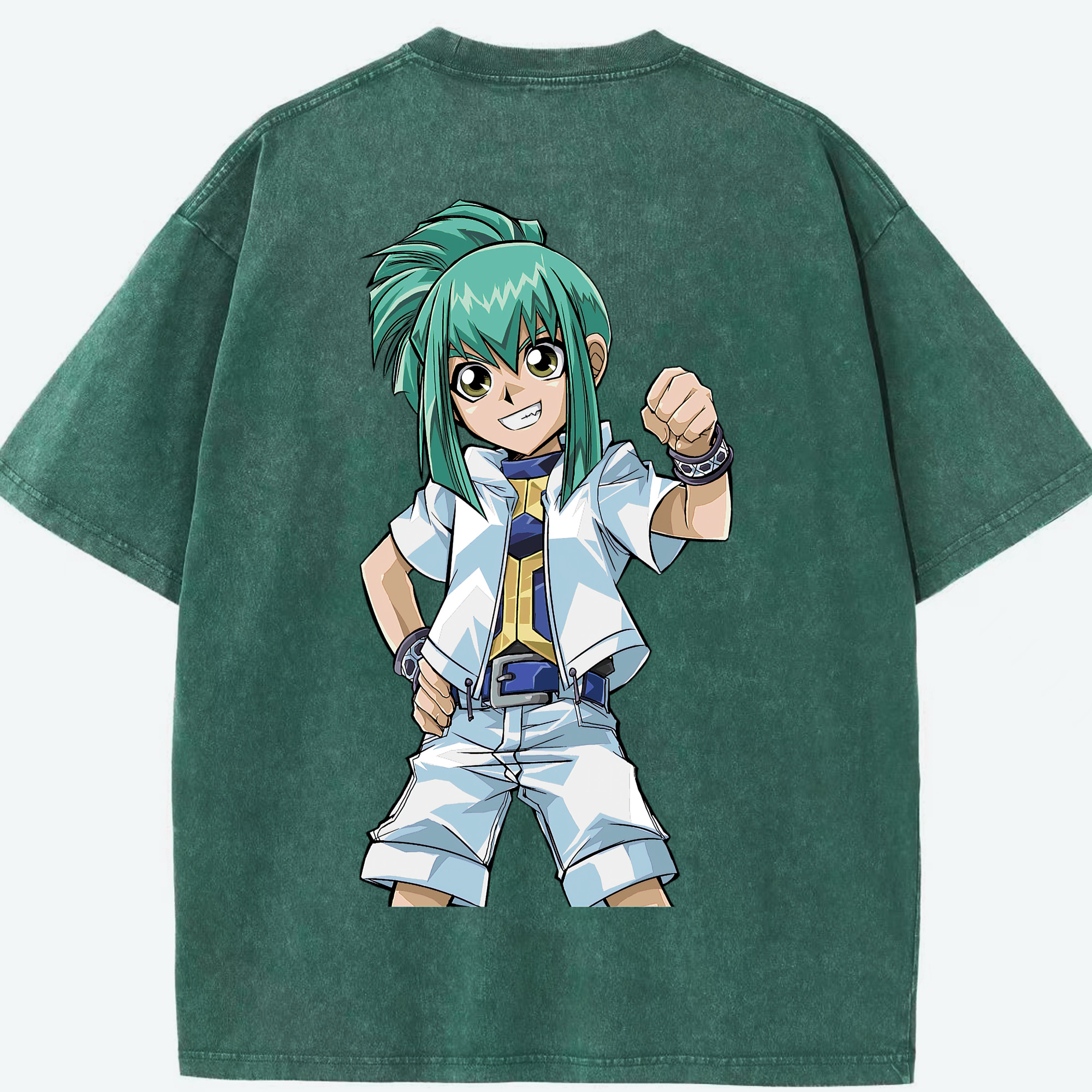 （画像用） 遊☆戯☆王 Yu-Gi-Oh! 綿100% ヴィンテージ風 半袖Tシャツ（背面プリント）
